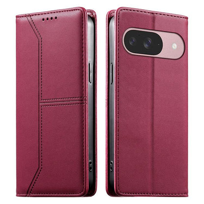Stitched Line Magnetic RFID Vegan Leather Phone Case, For Google Pixel 11 Pro XL, For Google Pixel 11 / Pixel 11 Pro, For Google Pixel 10a, For Google Pixel 10 Pro XL / Pixel 9 Pro XL, For Google Pixel 10 / 10 Pro / Pixel 9 / 9 Pro, For Google Pixel 9a...