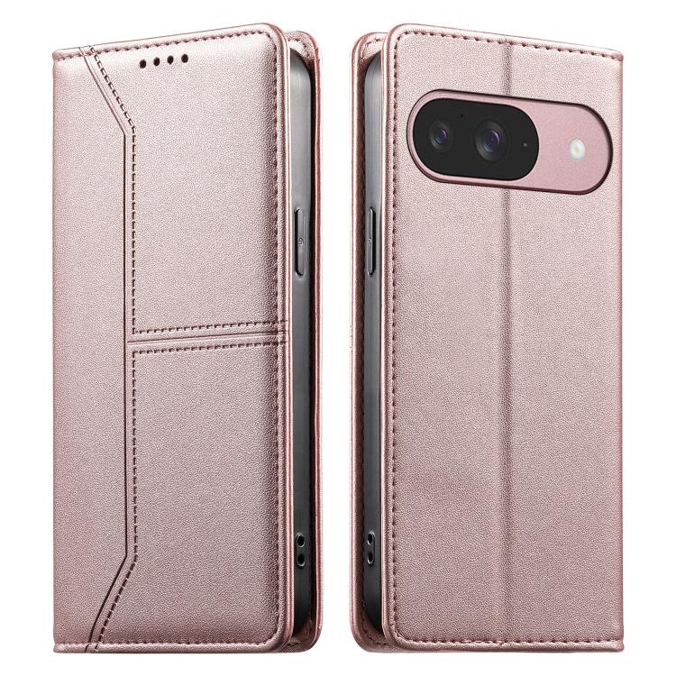 Stitched Line Magnetic RFID Vegan Leather Phone Case, For Google Pixel 11 Pro XL, For Google Pixel 11 / Pixel 11 Pro, For Google Pixel 10a, For Google Pixel 10 Pro XL / Pixel 9 Pro XL, For Google Pixel 10 / 10 Pro / Pixel 9 / 9 Pro, For Google Pixel 9a...