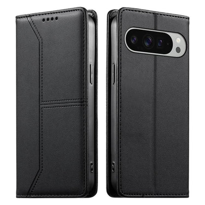 Stitched Line Magnetic RFID Vegan Leather Phone Case, For Google Pixel 11 Pro XL, For Google Pixel 11 / Pixel 11 Pro, For Google Pixel 10a, For Google Pixel 10 Pro XL / Pixel 9 Pro XL, For Google Pixel 10 / 10 Pro / Pixel 9 / 9 Pro, For Google Pixel 9a...