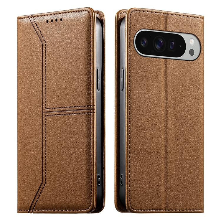 Stitched Line Magnetic RFID Vegan Leather Phone Case, For Google Pixel 11 Pro XL, For Google Pixel 11 / Pixel 11 Pro, For Google Pixel 10a, For Google Pixel 10 Pro XL / Pixel 9 Pro XL, For Google Pixel 10 / 10 Pro / Pixel 9 / 9 Pro, For Google Pixel 9a...