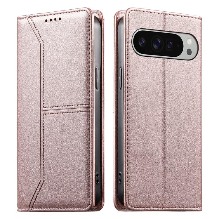 Stitched Line Magnetic RFID Vegan Leather Phone Case, For Google Pixel 11 Pro XL, For Google Pixel 11 / Pixel 11 Pro, For Google Pixel 10a, For Google Pixel 10 Pro XL / Pixel 9 Pro XL, For Google Pixel 10 / 10 Pro / Pixel 9 / 9 Pro, For Google Pixel 9a...