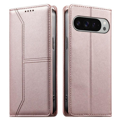 Stitched Line Magnetic RFID Vegan Leather Phone Case, For Google Pixel 11 Pro XL, For Google Pixel 11 / Pixel 11 Pro, For Google Pixel 10a, For Google Pixel 10 Pro XL / Pixel 9 Pro XL, For Google Pixel 10 / 10 Pro / Pixel 9 / 9 Pro, For Google Pixel 9a...