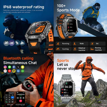 QS86 2.01-inch Smart Watch, Support BT Call, Heart Rate, Blood Oxygen