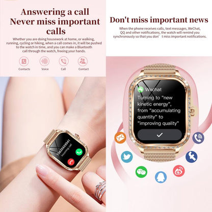 QS01 1.75-inch Smart Watch, Support Heart Rate, Blood Pressure, Blood Oxygen