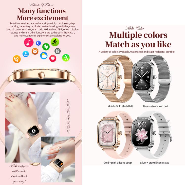 QS01 1.75-inch Smart Watch, Support Heart Rate, Blood Pressure, Blood Oxygen