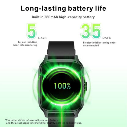 QX15 1.85-inch TFT Display Smart Sports Watch Built-in Heart Rate Monitor