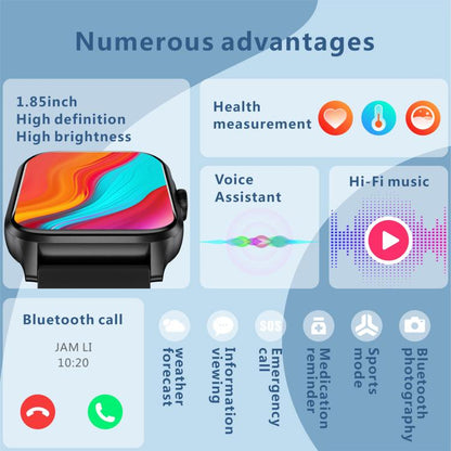 QX15 1.85-inch TFT Display Smart Sports Watch Built-in Heart Rate Monitor