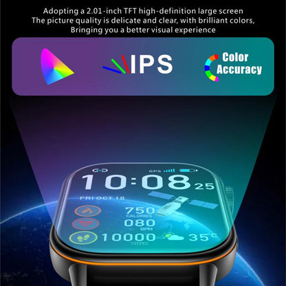 QX17 2.01-inch IPS Display Outdoor Sports Smart Watch Built-in GPS / Compass