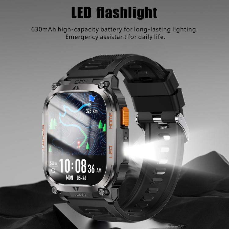QX18 2.01-inch Display GPS Outdoor Sports Smart Watch Built-in Heart Rate Monitor