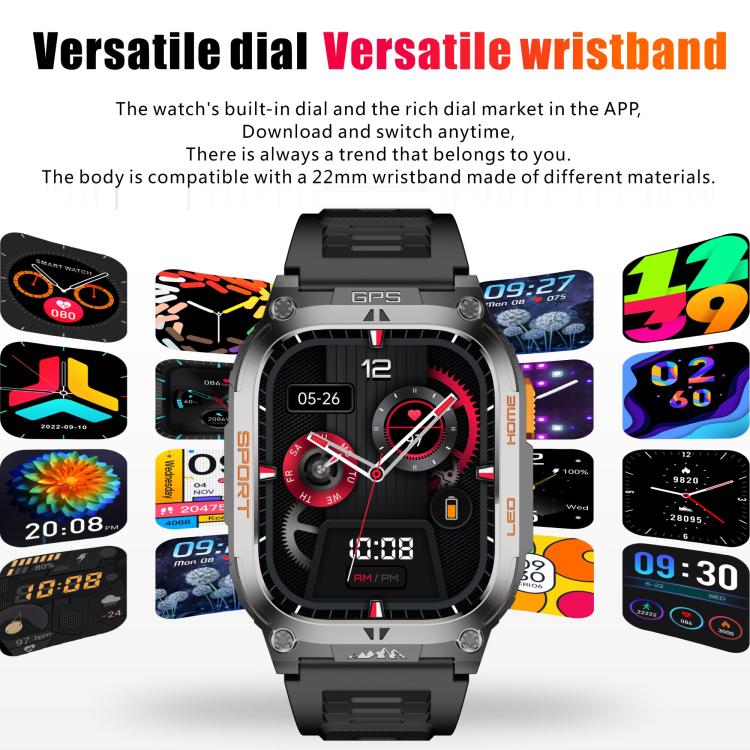 QX18 2.01-inch Display GPS Outdoor Sports Smart Watch Built-in Heart Rate Monitor