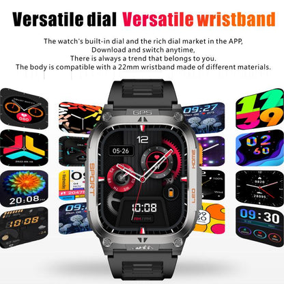 QX18 2.01-inch Display GPS Outdoor Sports Smart Watch Built-in Heart Rate Monitor