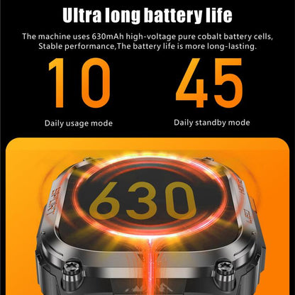 QX18 2.01-inch Display GPS Outdoor Sports Smart Watch Built-in Heart Rate Monitor
