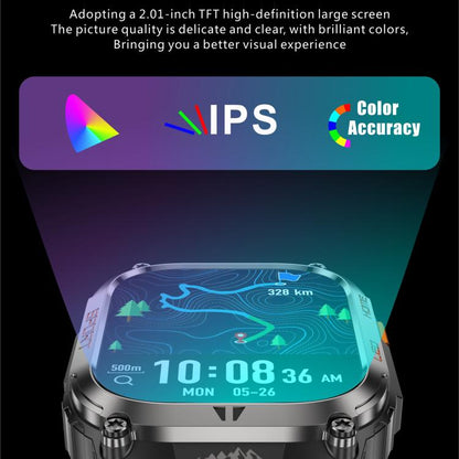 QX18 2.01-inch Display GPS Outdoor Sports Smart Watch Built-in Heart Rate Monitor