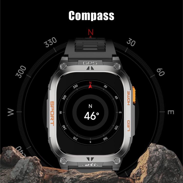 QX18 2.01-inch Display GPS Outdoor Sports Smart Watch Built-in Heart Rate Monitor