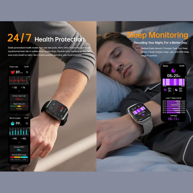 QS66 1.83-inch Smart Watch, Support BT Call, Heart Rate, Blood Oxygen