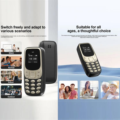 BM10 4G Mini Mobile Phone, 0.66 inch Hands Free Bluetooth Dialer Headphone, MP3 Music, Dual SIM, Network: 4G