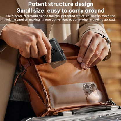 MOMAX UA30 1-World 2+ 70W Dual AC Universal Travel GaN Charger with Retractable Cable, UA30D, UA30L