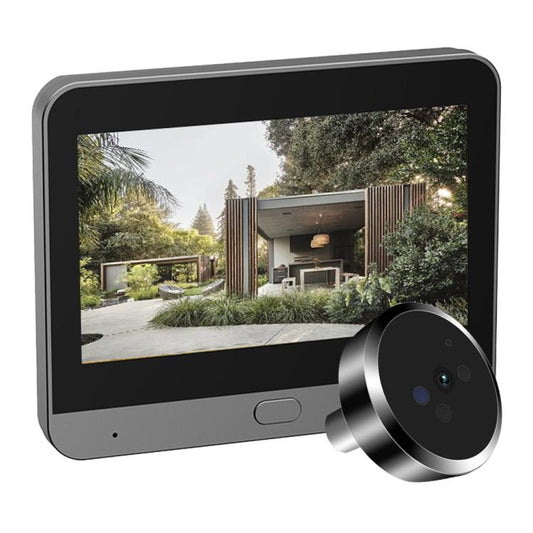 RH-PD9 Sonnette vidéo WiFi avec écran HD 4,3 pouces et détection de mouvement par radar micro-ondes, RH-PD9