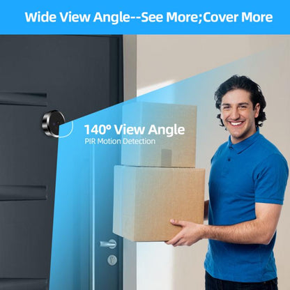 RH-PD9 4.3 inch HD Screen Microwave Radar Motion Detection Peephole WiFi Video Doorbell, RH-PD9