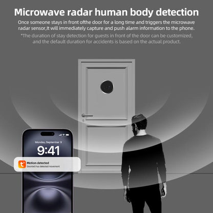RH-PD9 4.3 inch HD Screen Microwave Radar Motion Detection Peephole WiFi Video Doorbell, RH-PD9