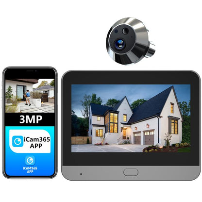 RH-PD10-I 4.3 inch HD Screen Motion Detection Smart WiFi Video Doorbell, RH-PD10-I