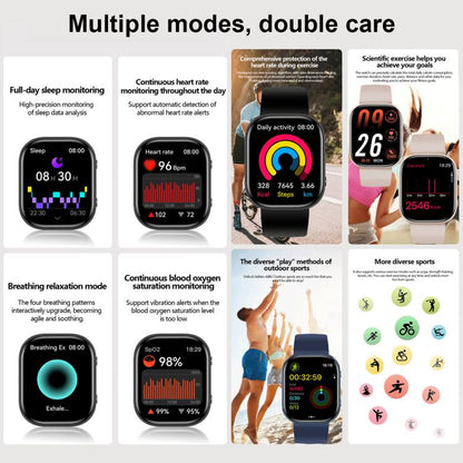 QS15 1.88 inch HD TFT Screen Smart Watch, Support Health Monitoring, Multiple Sports Modes