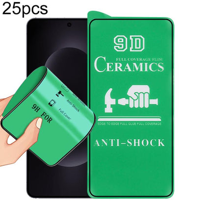 25pcs 9D Full Screen Full Glue Ceramic Film, For Samsung Galaxy S26+ 5G, For Samsung Galaxy S26 Edge 5G, For Samsung Galaxy S26 Ultra 5G, For Samsung Galaxy S26 5G, For Samsung Galaxy S25 Edge 5G, For Samsung Galaxy S25 5G, For Samsung Galaxy S25+ 5G  ...