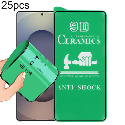 25pcs 9D Full Screen Full Glue Ceramic Film, For Samsung Galaxy S26+ 5G, For Samsung Galaxy S26 Edge 5G, For Samsung Galaxy S26 Ultra 5G, For Samsung Galaxy S26 5G, For Samsung Galaxy S25 Edge 5G, For Samsung Galaxy S25 5G, For Samsung Galaxy S25+ 5G  ...