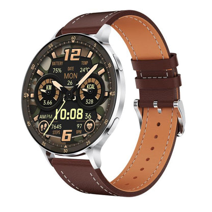 QS07 1.75 inch AMOLED Round Screen Smart Watch, Support Health Monitoring, Black Silicone Strap, Silver Silicone Strap, Gold Silicone Strap, Black Leather Strap, Silver Leather Strap, Gold Leather Strap, Black Bamboo Strap, Silver Bamboo Strap         ...