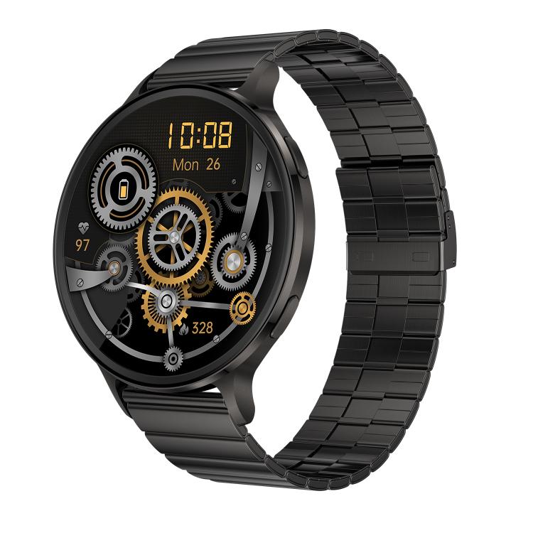 QS07 1.75 inch AMOLED Round Screen Smart Watch, Support Health Monitoring, Black Silicone Strap, Silver Silicone Strap, Gold Silicone Strap, Black Leather Strap, Silver Leather Strap, Gold Leather Strap, Black Bamboo Strap, Silver Bamboo Strap         ...