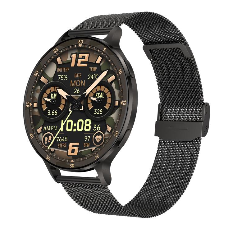 QS07 1.75 inch AMOLED Round Screen Smart Watch, Support Health Monitoring, Black Silicone Strap, Silver Silicone Strap, Gold Silicone Strap, Black Leather Strap, Silver Leather Strap, Gold Leather Strap, Black Bamboo Strap, Silver Bamboo Strap         ...