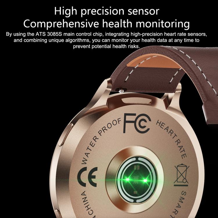 QS07 1.75 inch AMOLED Round Screen Smart Watch, Support Health Monitoring, Black Silicone Strap, Silver Silicone Strap, Gold Silicone Strap, Black Leather Strap, Silver Leather Strap, Gold Leather Strap, Black Bamboo Strap, Silver Bamboo Strap         ...
