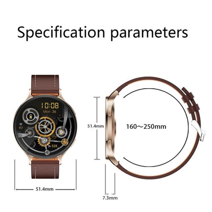QS07 1.75 inch AMOLED Round Screen Smart Watch, Support Health Monitoring, Black Silicone Strap, Silver Silicone Strap, Gold Silicone Strap, Black Leather Strap, Silver Leather Strap, Gold Leather Strap, Black Bamboo Strap, Silver Bamboo Strap         ...