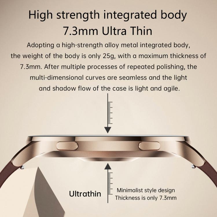 QS07 1.75 inch AMOLED Round Screen Smart Watch, Support Health Monitoring, Black Silicone Strap, Silver Silicone Strap, Gold Silicone Strap, Black Leather Strap, Silver Leather Strap, Gold Leather Strap, Black Bamboo Strap, Silver Bamboo Strap         ...