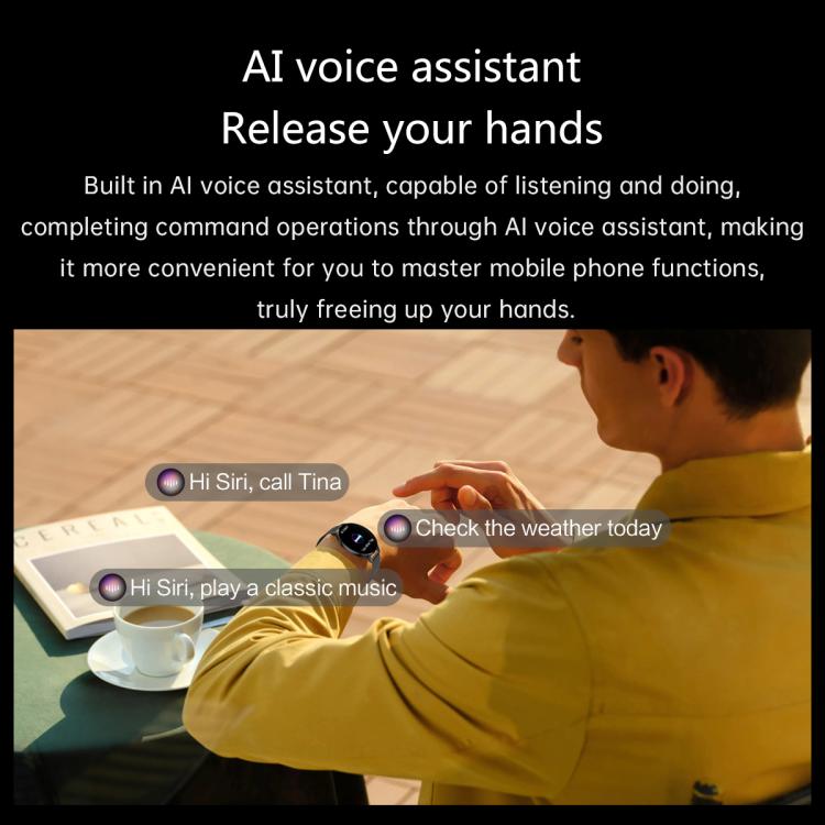 QS07 1.75 inch AMOLED Round Screen Smart Watch, Support Health Monitoring, Black Silicone Strap, Silver Silicone Strap, Gold Silicone Strap, Black Leather Strap, Silver Leather Strap, Gold Leather Strap, Black Bamboo Strap, Silver Bamboo Strap         ...