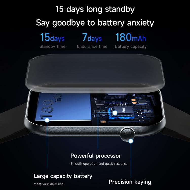 QS09 1.85 inch AMOLED Screen Ultra-Thin Smart Watch, Support Health Monitoring, Multiple Sports Modes
