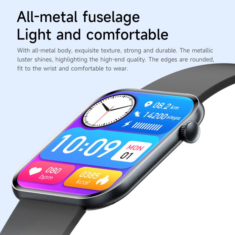 QS09 1.85 inch AMOLED Screen Ultra-Thin Smart Watch, Support Health Monitoring, Multiple Sports Modes