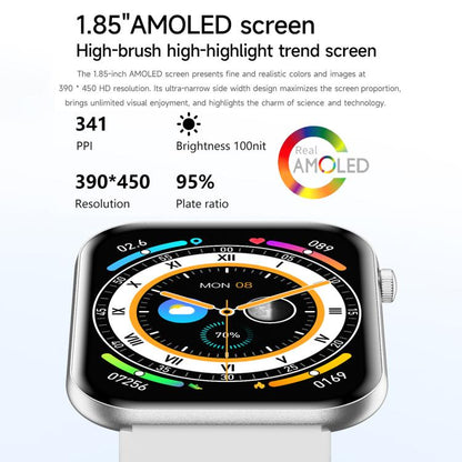 QS09 1.85 inch AMOLED Screen Ultra-Thin Smart Watch, Support Health Monitoring, Multiple Sports Modes