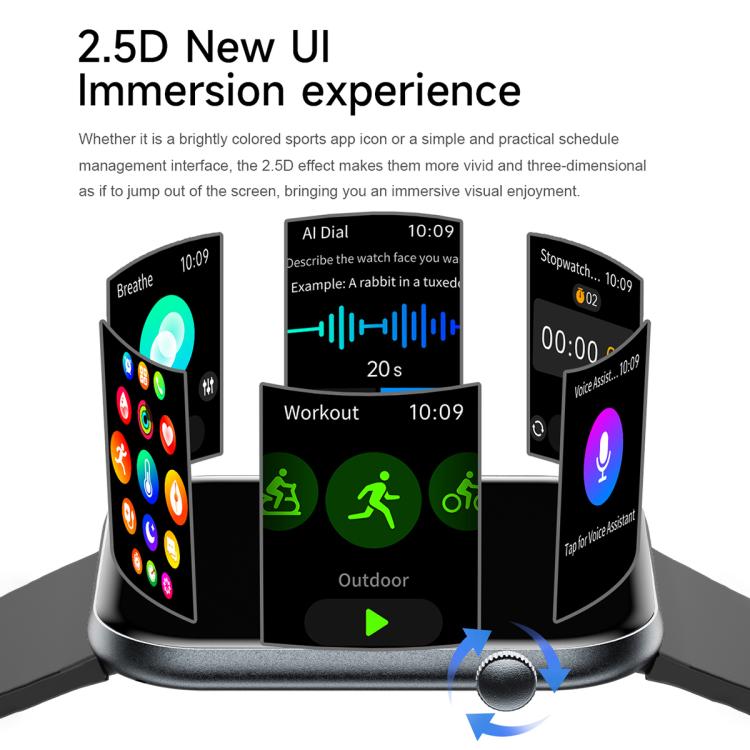 QS09 1.85 inch AMOLED Screen Ultra-Thin Smart Watch, Support Health Monitoring, Multiple Sports Modes