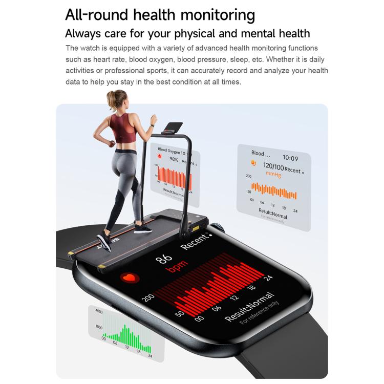 QS09 1.85 inch AMOLED Screen Ultra-Thin Smart Watch, Support Health Monitoring, Multiple Sports Modes