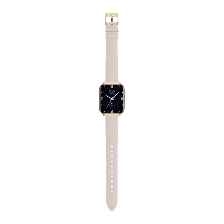 QS06 1.75 inch Square Screen Ultra-Thin Smart Calling Watch, Support Health Monitoring, Gold Silicone Strap, Pink Silicone Strap, Starlight Silicone Strap, Dark Gray Silicone Strap, Dark Gray Steel Strap, Gold Steel Strap