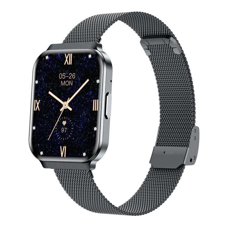 QS06 1.75 inch Square Screen Ultra-Thin Smart Calling Watch, Support Health Monitoring, Gold Silicone Strap, Pink Silicone Strap, Starlight Silicone Strap, Dark Gray Silicone Strap, Dark Gray Steel Strap, Gold Steel Strap