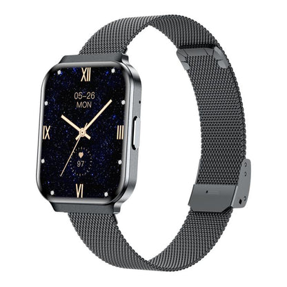 QS06 1.75 inch Square Screen Ultra-Thin Smart Calling Watch, Support Health Monitoring, Gold Silicone Strap, Pink Silicone Strap, Starlight Silicone Strap, Dark Gray Silicone Strap, Dark Gray Steel Strap, Gold Steel Strap