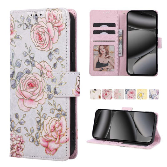 Bronzing Painting RFID Leather Phone Case, For Google Pixel 11 Pro XL, For Google Pixel 11 / 11 Pro, For Google Pixel 10a