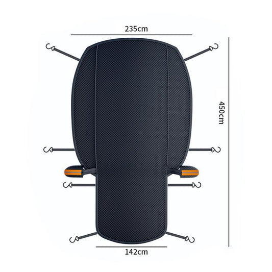 SUITU ST-3961 - Funda magnética para coche, de tela Oxford gruesa, con protección solar y contra la nieve, tamaño pequeño: 450 x 235 cm; tamaño grande: 520 x 235 cm