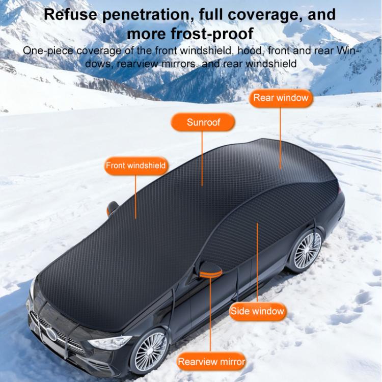 SUITU ST-3961 Thickened Oxford Fabric Magnetic Snow and Sun Protection Full Car Cover, Small Size 450 x 235cm, Large Size 520 x 235cm