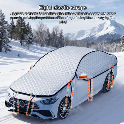SUITU ST-4019 Car Aluminized Film Anti-Frost Snow and UV Protection Half Car Cover, Universal SUV Model, Universal Thickened SUV Model, Universal Hatchback, Universal Sedan, Universal Thickened Sedan