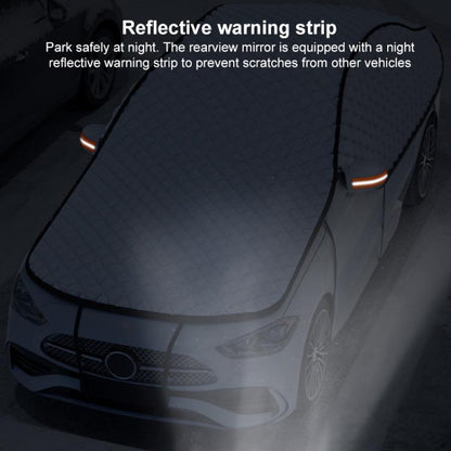 SUITU ST-4019 Car Aluminized Film Anti-Frost Snow and UV Protection Half Car Cover, Universal SUV Model, Universal Thickened SUV Model, Universal Hatchback, Universal Sedan, Universal Thickened Sedan