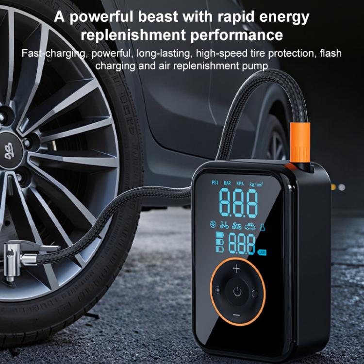 SUITU ST-5535B 4000mAh Pompe à air de voiture sans fil avec affichage numérique Gonfleur de pneu électrique intelligent