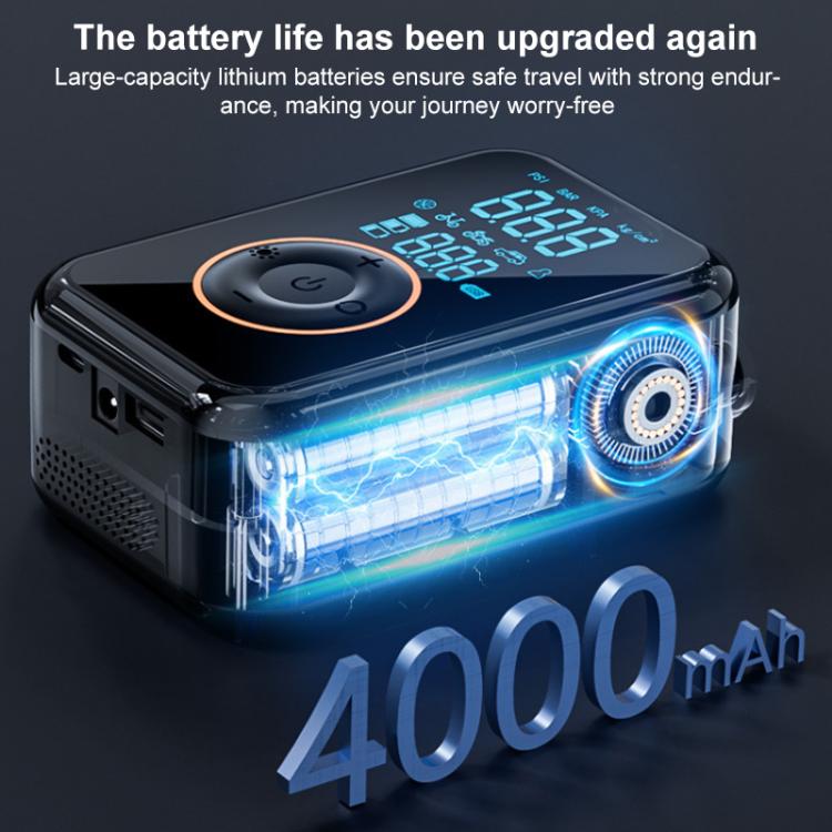 SUITU ST-5535B 4000mAh Pompe à air de voiture sans fil avec affichage numérique Gonfleur de pneu électrique intelligent